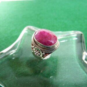 Raw Ruby Ring Size 7.5